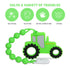 Baby Tractor Teething Toys, Food Grade Silicone Teether with Pacifier Clip Holder, Pain Relief for 3 Months+ BPA Free
