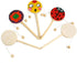 EXCEART 6pcs Wooden Musical Rattle Toy, Unfinished Rattle-Drum for Kids, DIY Painting Educational Toy