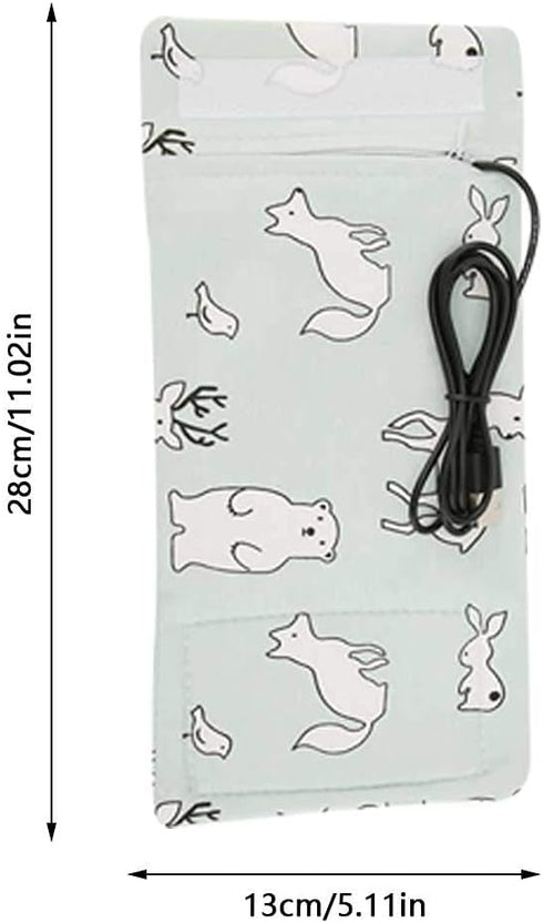 Portable Bottle Keep Warm, USB Travel Milk Heat Keeper, Baby Bottle Keep Warmer for Car Tavel, Storage Cover Insulation