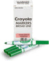 Crayola Washable Markers - Green (12ct), Kids Broad Line Markers for Classrooms & Teachers