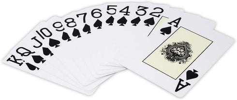 2 Decks of Waterproof 100% Plastic Playing Cards - Poker Size with Large Jumbo Index