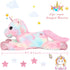 Muiteiur 43.4" Large Pink Unicorn Plush Pillow - Soft Stuffed Animal Toy Gift for Girls