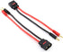 SoloGood 2pcs QS8 Charge Lead QS8 to 4mm Bullet Banana Connector Plug Charger Cable Lead 10AWG Silicone Wire for FPV RC