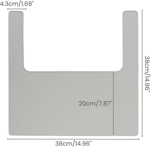 2 Packs High Chair Placemat for IKEA Antilop Baby High Chair, Stain Resistant Non-Slip Toddler Silicone High Chair