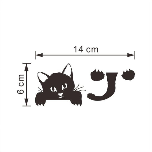 Decaltor Cat Wall Stickers - Light Switch Decor Decals for Baby Nursery Room Art Mural