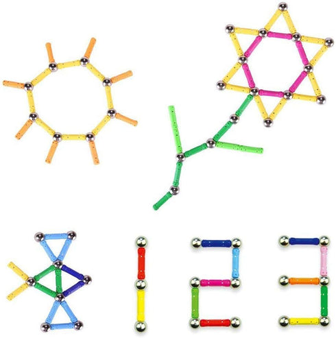 308Pcs Magnetic Building Sticks Blocks, Educational STEM Toys for Kids and Adults, 3D Construction Toy with Storage Bag