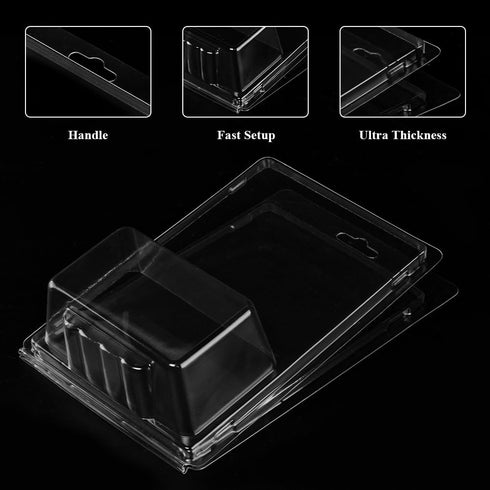 Baskiss 36 Pack Clear Protector Cases, Model Car Clamshell Display Case, Clear Protective Packs, Compatible with Hot