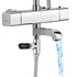 BEAHING 5~85C 360 Digital Shower Thermometer with Rotating LED Water Meter, Shower Water Thermometer for Elderly
