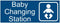 New Baby Changing Station Sign, 8 x 3 in with English and Symbol, Blue for Men, Women, Unisex