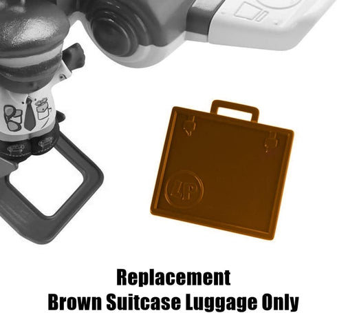 Fisher-Price Little-People Travel Together Airplane Playset - DJB53 Replacement Part with Brown Suitcase Luggage
