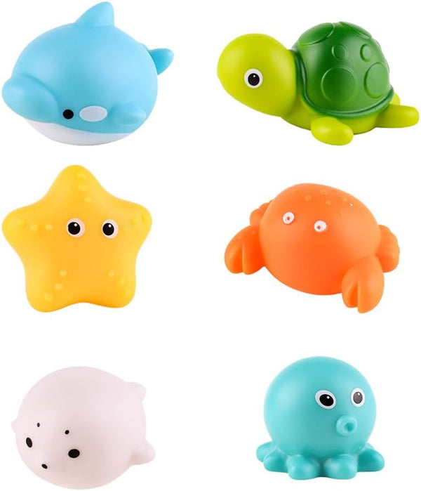 WYNAKESHU No Hole Animal Bathtub Toys Baby Bath Tub Toys for Toddlers Boys