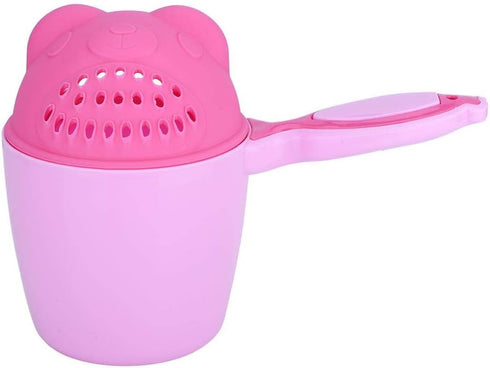 ViaGasaFamido Baby Shampoo Rinse Cup, Waterfall Spout Rinse Cup in Cute Bear Shape for Bathing