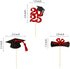 Red Glitter Graduation Cupcake Topper Class of 2025, Food/Appetizer Picks for Graduation Party (24pcs)