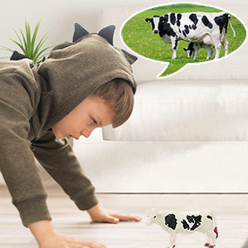 Yowlieu 15 Playset Pcs Mini Figures Toys Realistic Farm Animal Figurines, Plastic Learning Educational Animal Themed