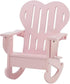 Emily Rose 18" Doll Adirondack Rocking Chair - Pink Wooden Heart-Back Design