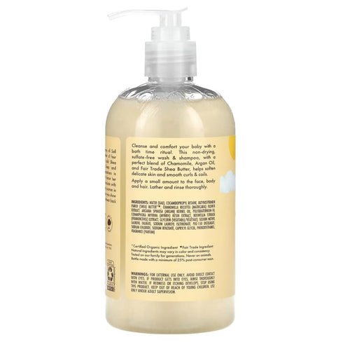 13 oz, Packaging SheaMoisture Baby Wash & Shampoo for All Skin Types Raw Shea, Chamomile & Argan Oil Baby Wash
