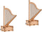 ibasenice Wooden Harp Model, 2 Pcs Box 3D Puzzles for Kids, DIY Music Box Ornament