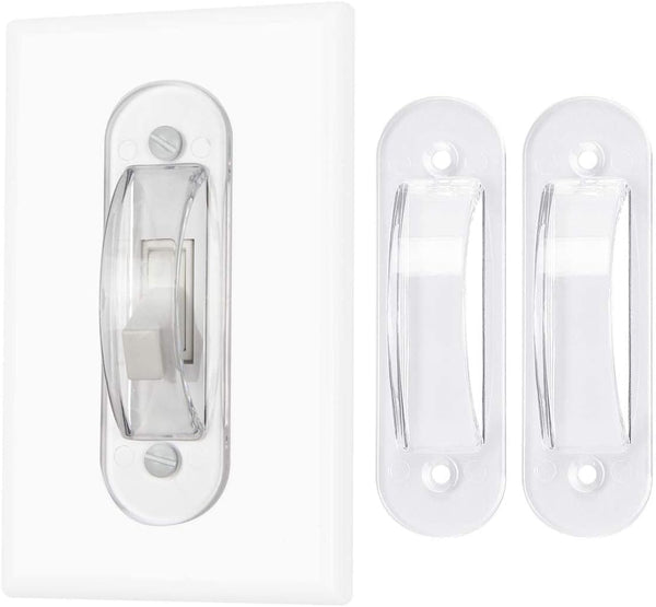 Wall Switch Guards Plate Covers, Child Safety Security Home Decor (2 Pack), Clear to Prevent Accidental Device Turn On