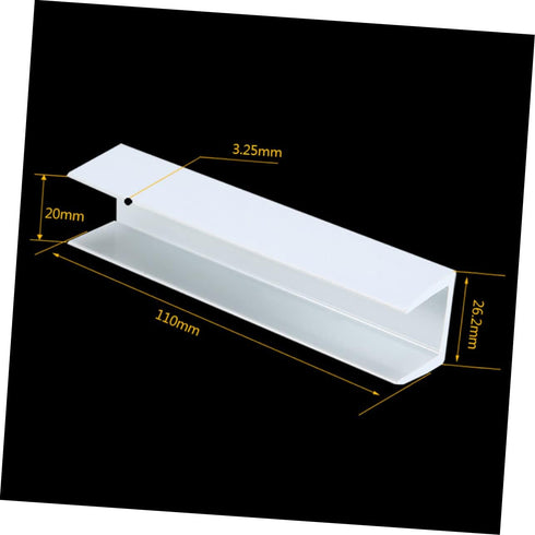 6pcs Safety Door Reinforcement Slot Fence Repair Groove for Stairs Dog Gate, PVC White