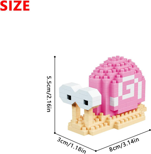 KLJM-10 Kids Adult Animal Micro Building Blocks Set (Snail, 220PCS) for Home and Office Decoration