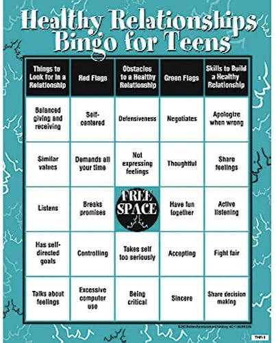 Wellness Reproductions Healthy Relationships Bingo - For Teens