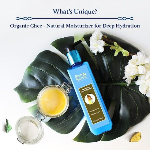 (12 3.38 Oz) Blue Nectar Baby Lotion with Nourishing Organic Ghee, Body Butters and Ayurvedic Baby Oils Baby skincare |