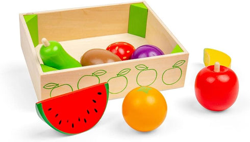 Set Bigjigs Toys Wooden Fruit Storage Crate - Role Play Food