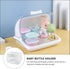 Ipetboom Countertop Baby Bottle Drying Rack with Anti- Cover Bottle Storage Box Organizer Portable Kitchen Cabinet