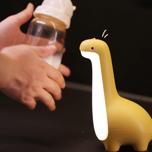 Dimmable Dinosaur Night Lamp, Bedside Night Light USB Rechargeable, Kids Bedroom Sleep Light, Cute Gifts for Girls