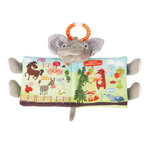 Set Crinkle Fish Baby Books & Elephant Teething Toy for Infants