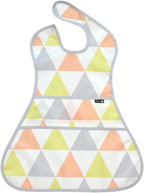 Plie Full Coverage Waterproof Feeding Bib for Toddlers Extra Long Apron Bib for Mealtime, Self-Feeding, High Chairn