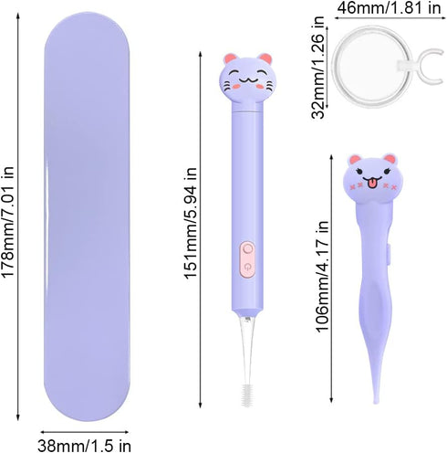 CSGTSWGS 2 Pack Baby Nose and Ear Cleaner, Nasal Booger and Ear Wax Removal Tool Nose Cleaner Tweezers with Light