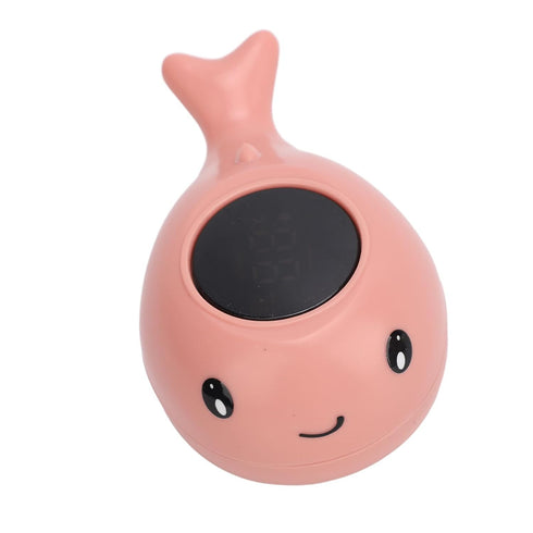 Charming Pink Whale Bath Temperature Tester for Baby Bathtub