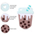 Baby Silicone Teether,Sensory Chew Toys,BPA Free Soft and Effective Infant Teething Pain Relief Toys,Freezer Safe,Food Grade silicone,Best Shower Gift for Boys and Girls (Bubble Tea)