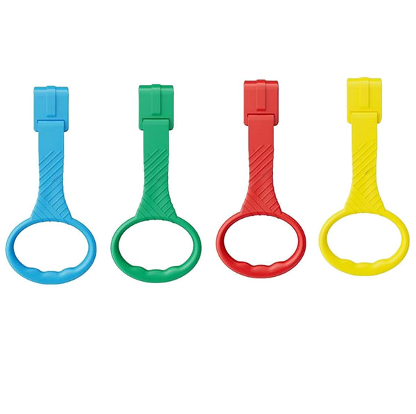 4 Pcs 4 Color Walk Assistant Plastic Crib Pull Rings for Pull