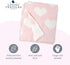 Cozy 40x30 Living Textiles Pink Hearts Chenille Soft Baby Blanket Reversible Premium Fabric for Best Comfort