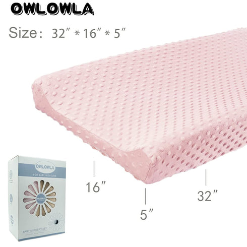 Owlowla Changing Pad Cover, Soft Minky Dots Changing Table Sheets for Baby Boy and Girl, 2 Pack (Pink & Cream)