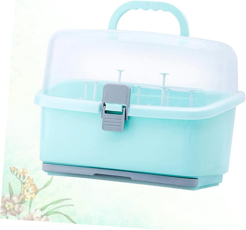 Vaguelly Portable Bottle Storage Box Organizer for Travel Home Pacifiers and Tableware Easy