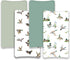 FIGEPO 4 Pack Mallard Duck Baby Changing Pad Covers Neutral Unisex Breathable Fitted Nursery Sheets for Baby Girl