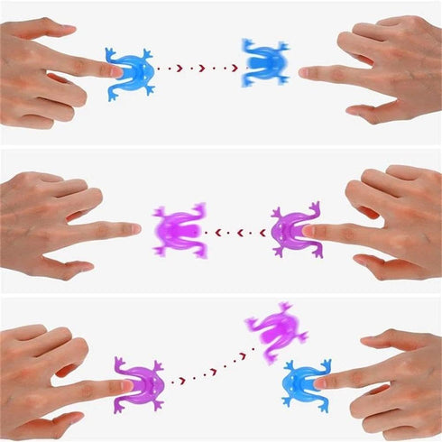 10 Pcs Multicolor ABS Jumping Frog, Colorful Bounce Fidget, Creative Stress Reliever Educational Gags and Joke Toys