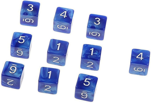 Yiotfandoll 10PCS D6 16mm 6 Polyhedral Dice Dice Acrylic Sided Dice Double Colors Game Dice for RPG MTG DND Dice Table