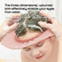 Baby Shower Cap Shield, Pink Bathing Cap, Soft Adjustable Visor Hat for Eye and Ear Protection