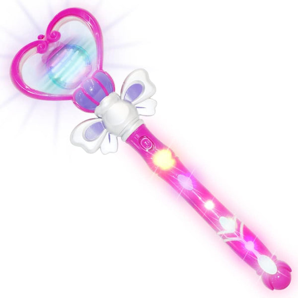 ArtCreativity 13.5 Inch Purple Light Up Heart Toy Wand with Sound - Spinning LEDs and Sound Effects for Kids