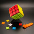 Speed Magic Cube 3x3 Build-on Brick, Smooth Turning Magic Cube Brain Teaser Puzzle and Building Bricks Toy