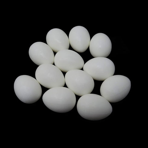 Honbay 12PCS Solid Plastic Simulation Pigeon Eggs Mini Dummy Eggs Hatching Eggs for