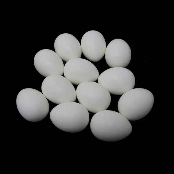 Honbay 12PCS Solid Plastic Simulation Pigeon Eggs Mini Dummy Eggs Hatching Eggs for