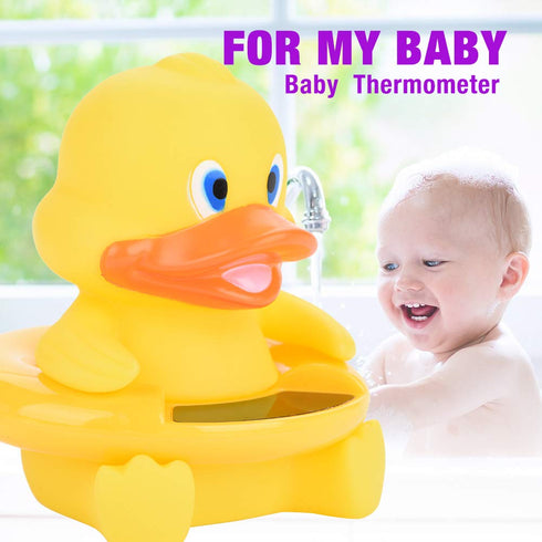 Dan&Dre 6 Styles Baby Bath Thermometer, LED Temperature Display, Floating Cute Animal Thermometer (Yellow)