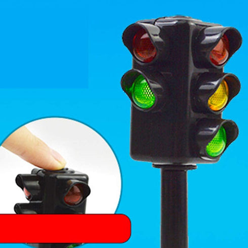 Kisangel 2pcs Traffic Signals Lamp Toy - Traffic Lights with Sound Light for Early Education Kids