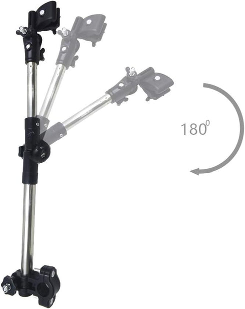 180° Adjustable Umbrella Holder for Stroller, Universal Mount for Baby Stroller, Wheelchair, Walker, Hole Diameter
