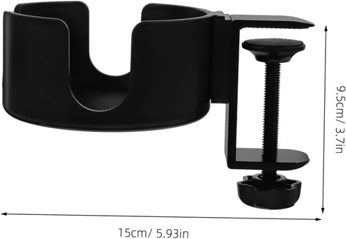 PRETYZOOM Clip Desk Cup Holder Sturdy Table Side Clamp for Multi-use for Office Gaming Desks and Classrooms Convenient